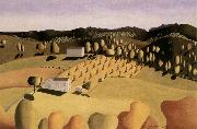 Grant Wood some of corn oil painting on canvas
